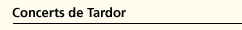Concerts de tardor