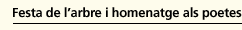 Festa de l'arbre i homenatge als poetes