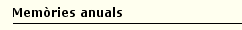 Mem�ries anuals