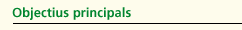 Objectius principals